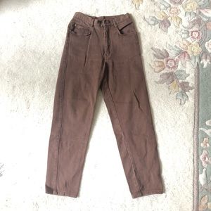 🌟3/30 ~ Canvas/denim style pants ~ Attitude (brown)